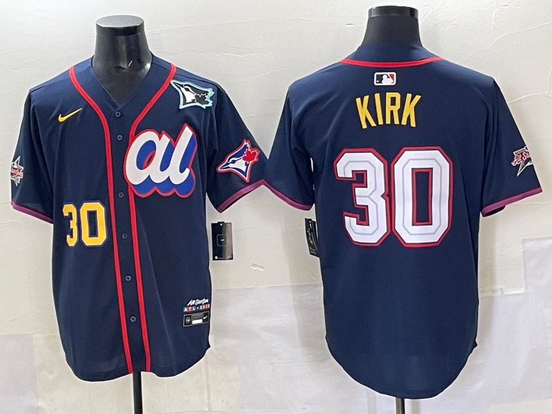 Men 2025 Toronto Blue Jays #30 Kirk Blue Nike MLB All Star Jersey 003->detroit lions->NFL Jersey